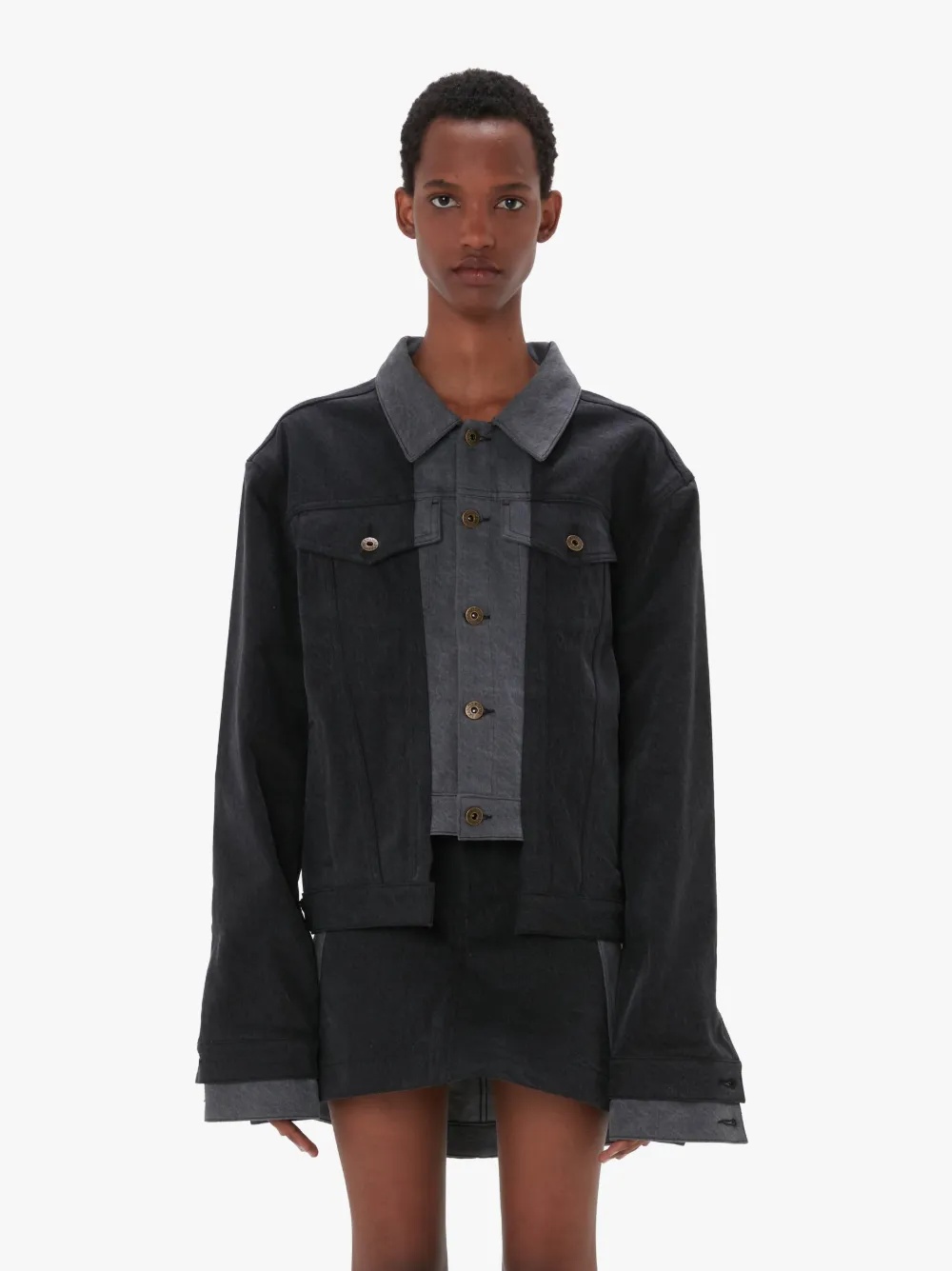 LAYERED DENIM JACKET - 2