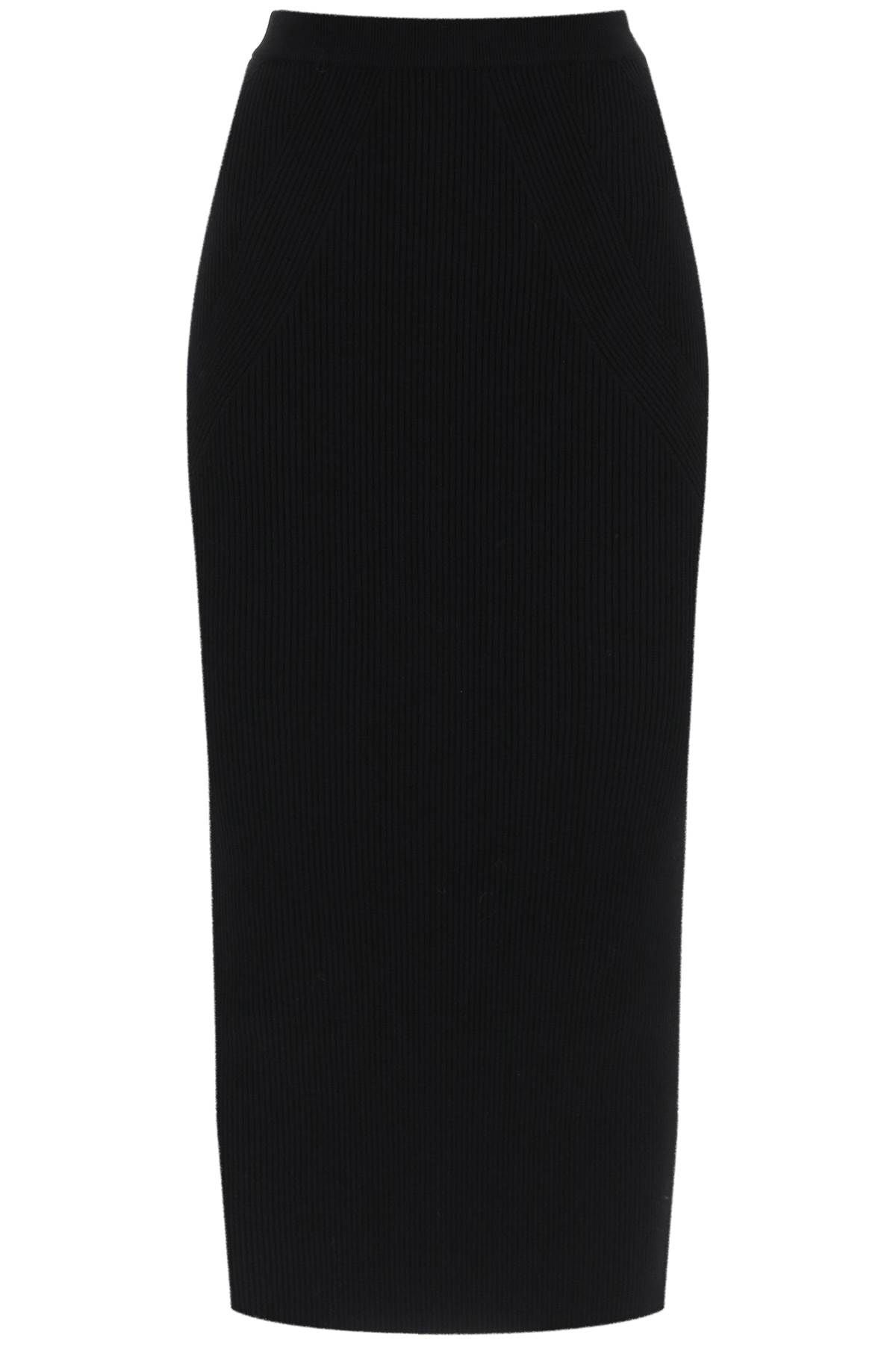 RIBBED-KNIT PENCIL SKIRT - 1