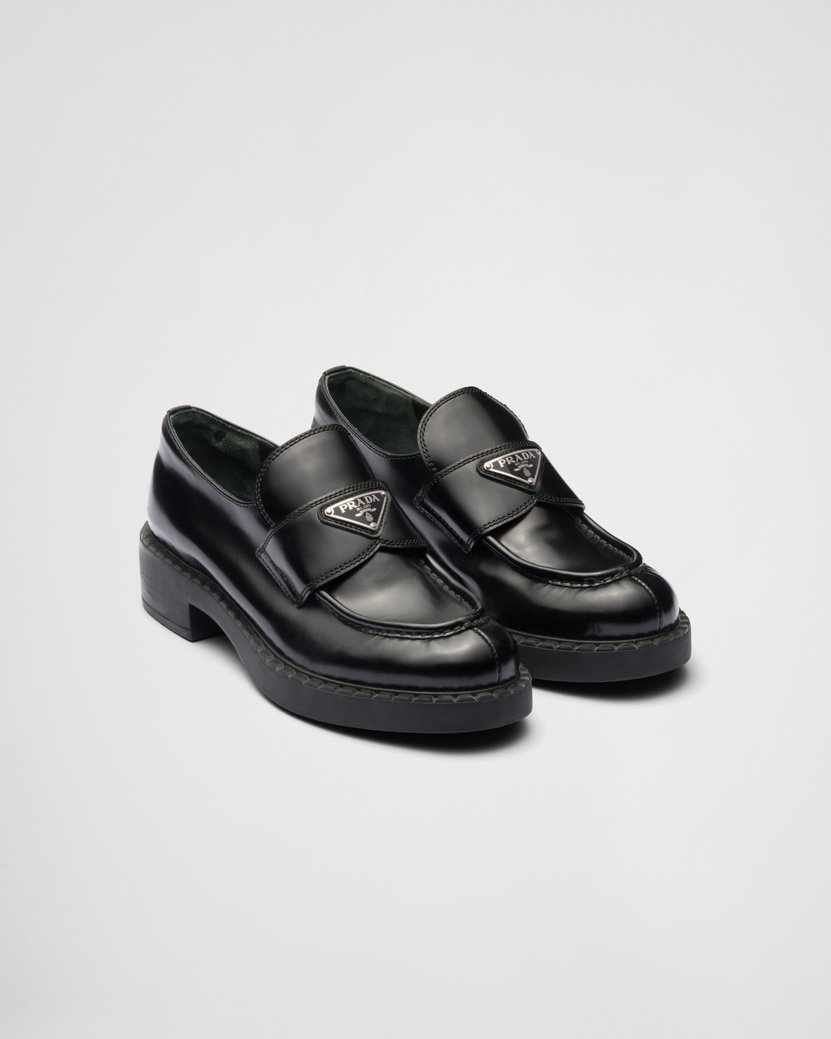 Chocolate brushed leather loafers - 2