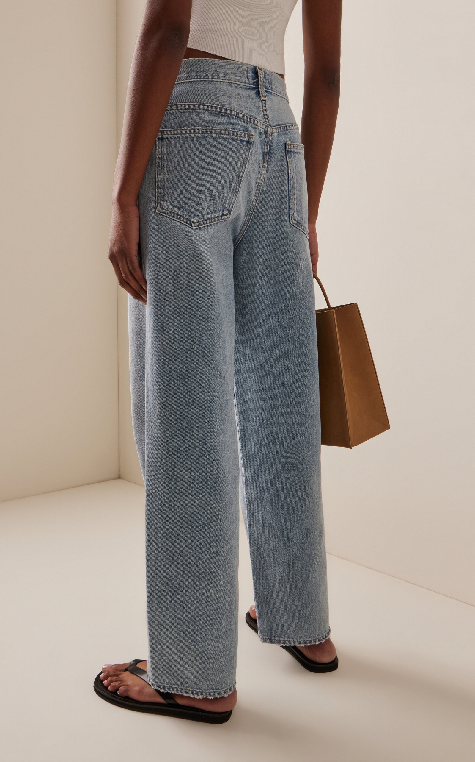 Henson Rigid Low-Rise Wide-Leg Jeans light wash - 4
