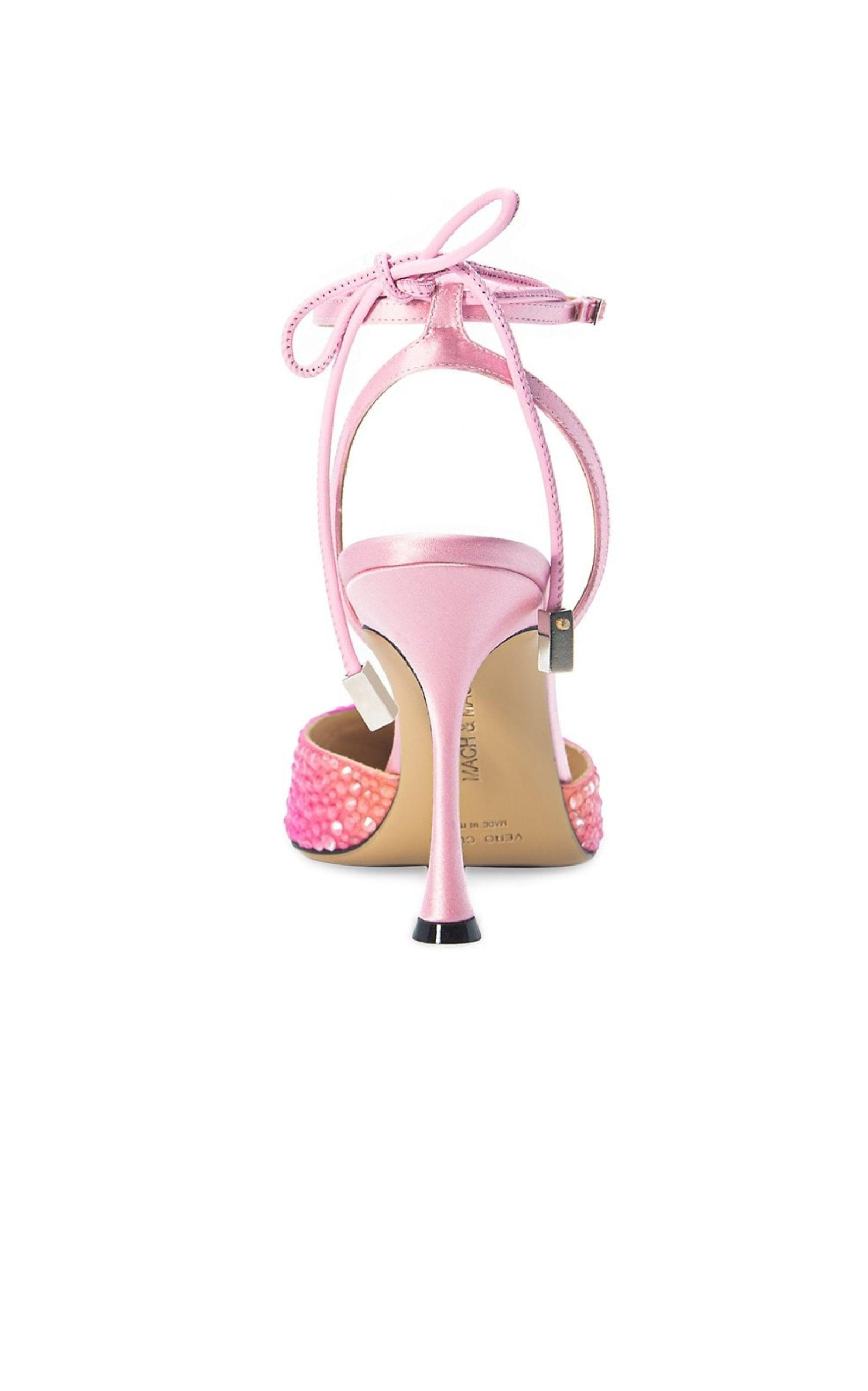 Crystal-embellished Ombre Satin Pumps - 4