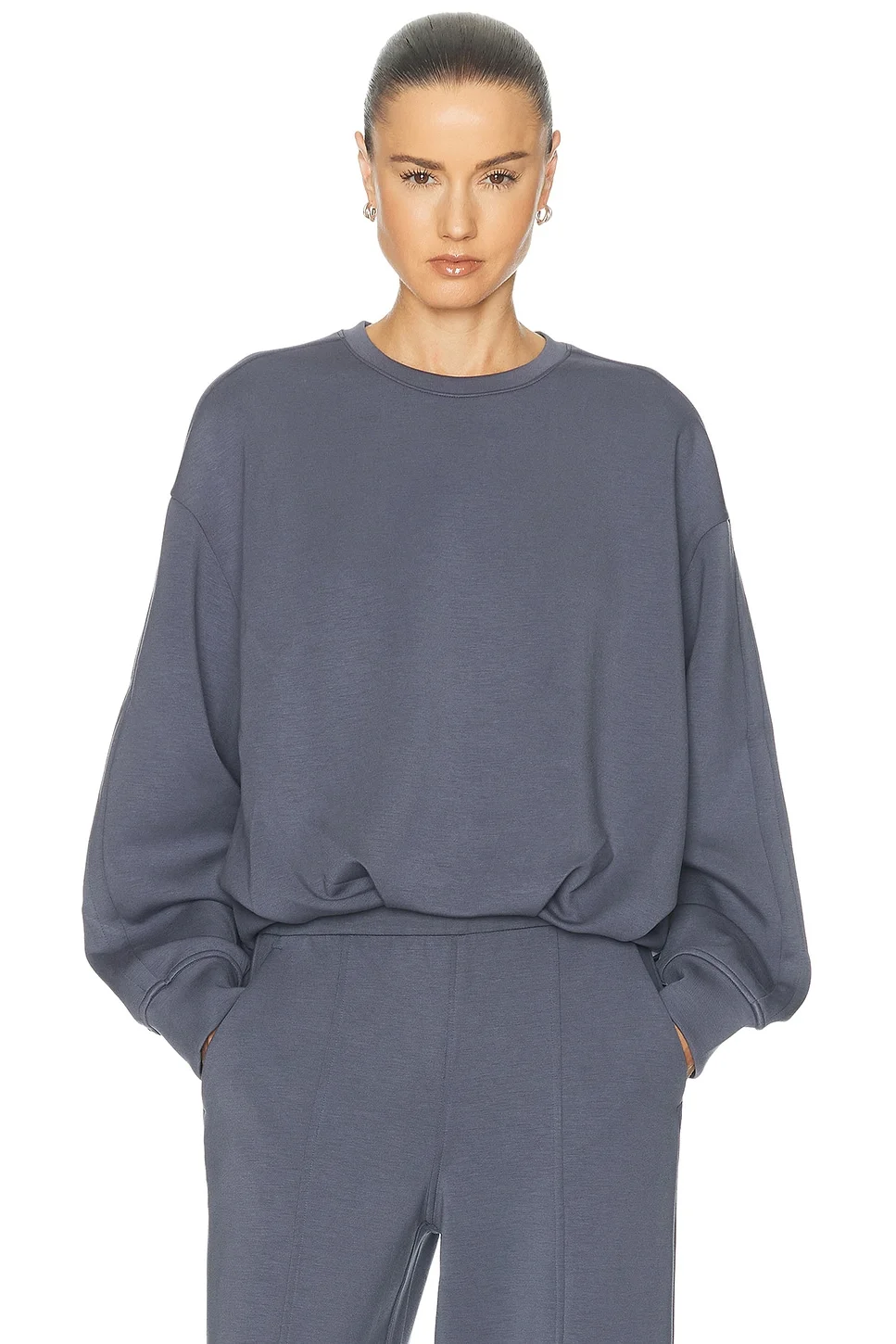 LuxeTouch Oversized Crewneck Sweatshirt - 1