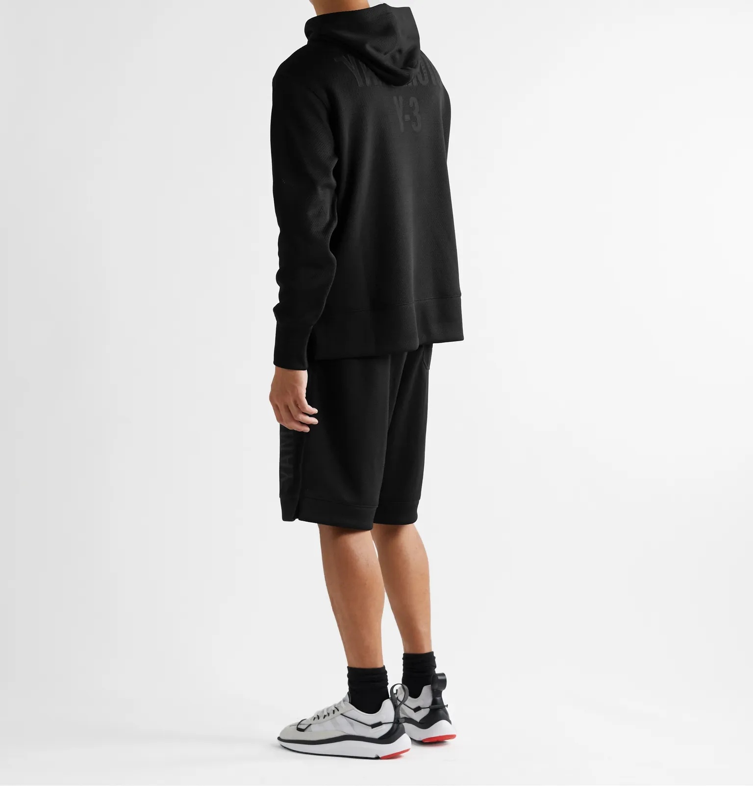 Logo-Appliquéd Mesh Hoodie - 2