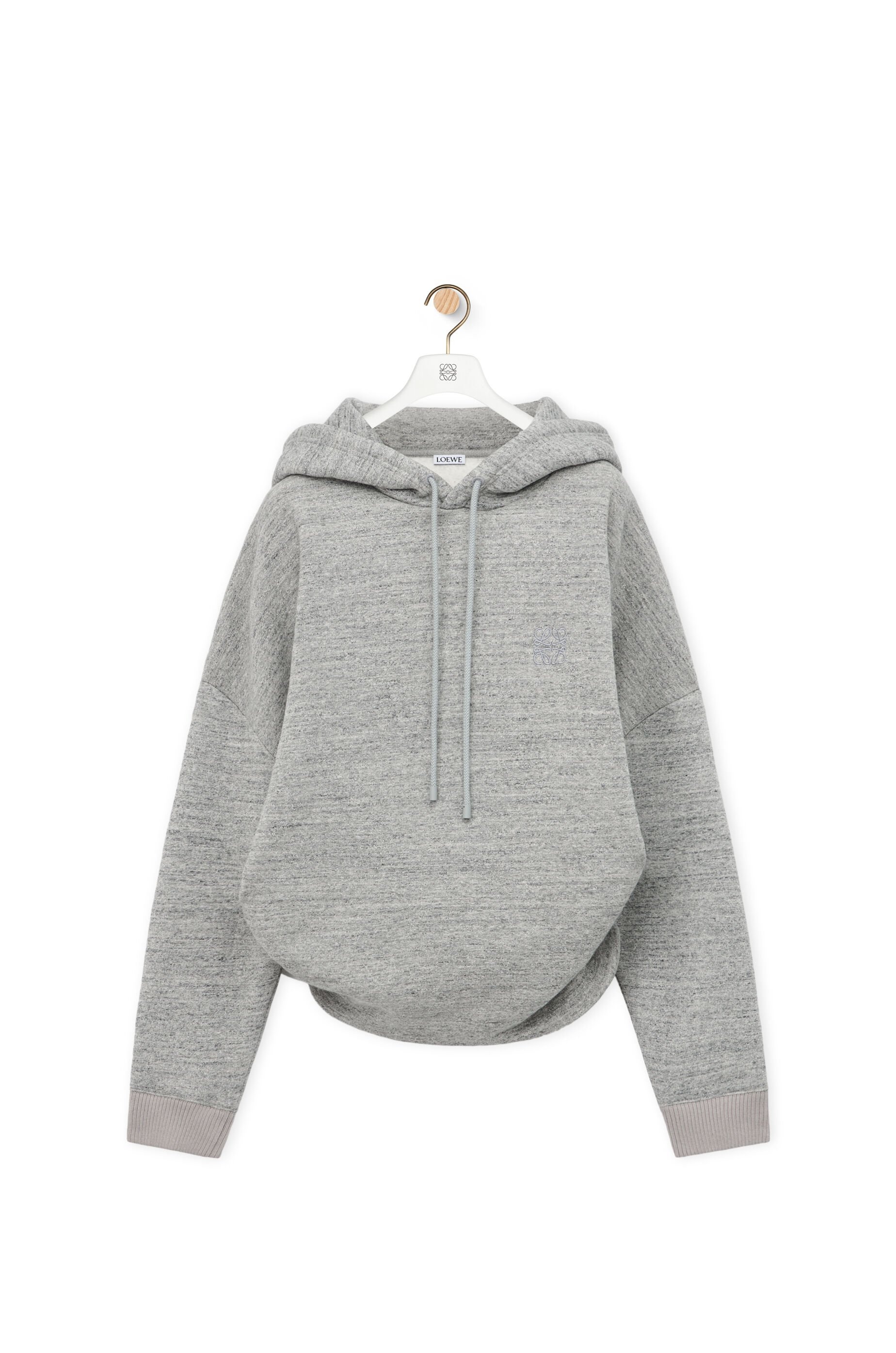 Draped hoodie in cotton - 1