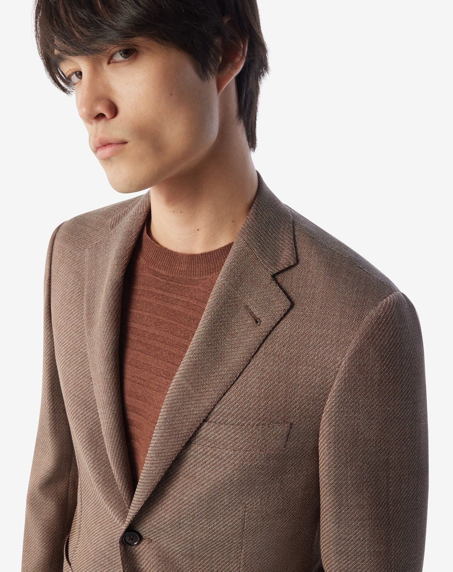 Brown pure wool jacket - 4