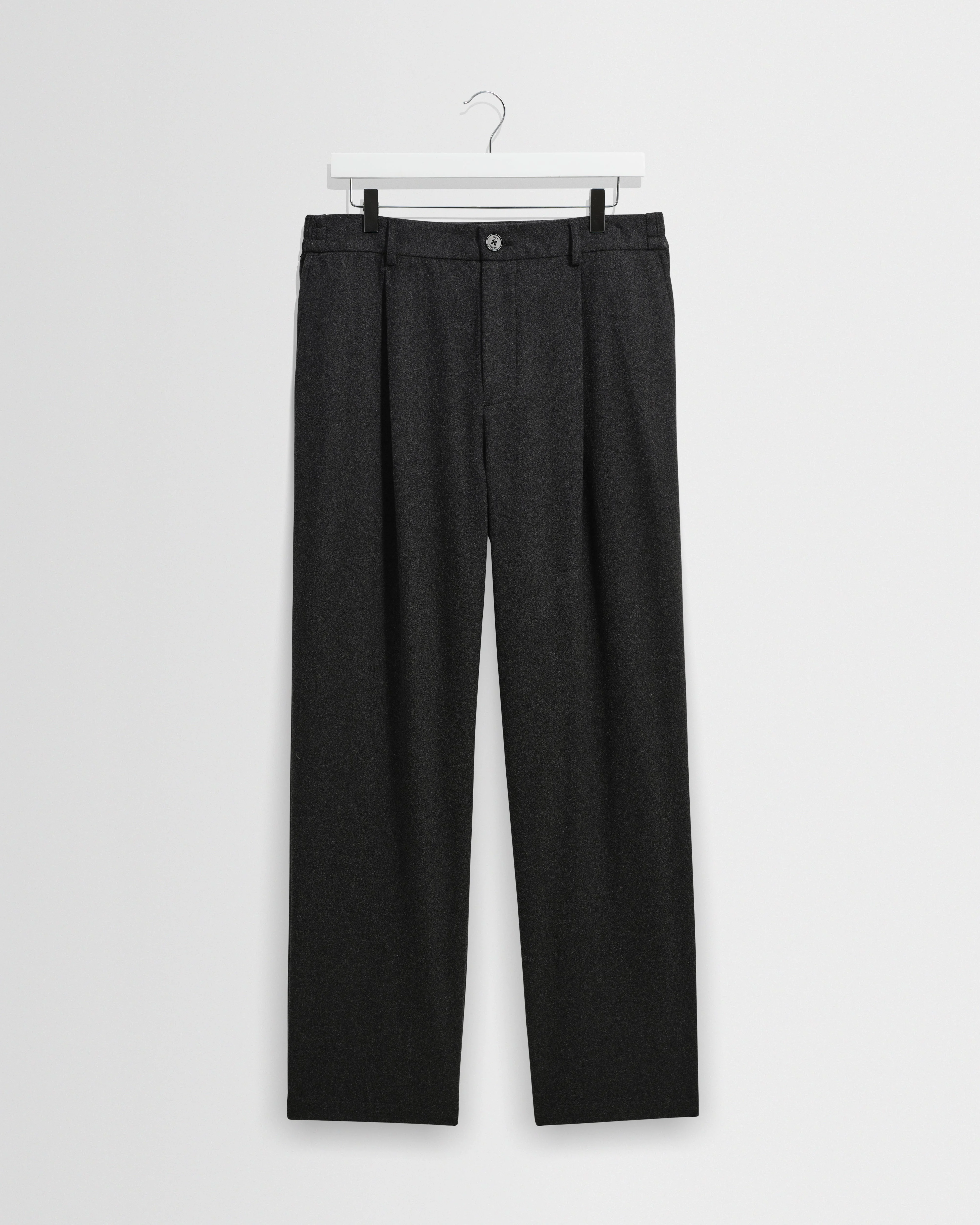 Malham - Dark Grey Wool Blend Trouser - 1