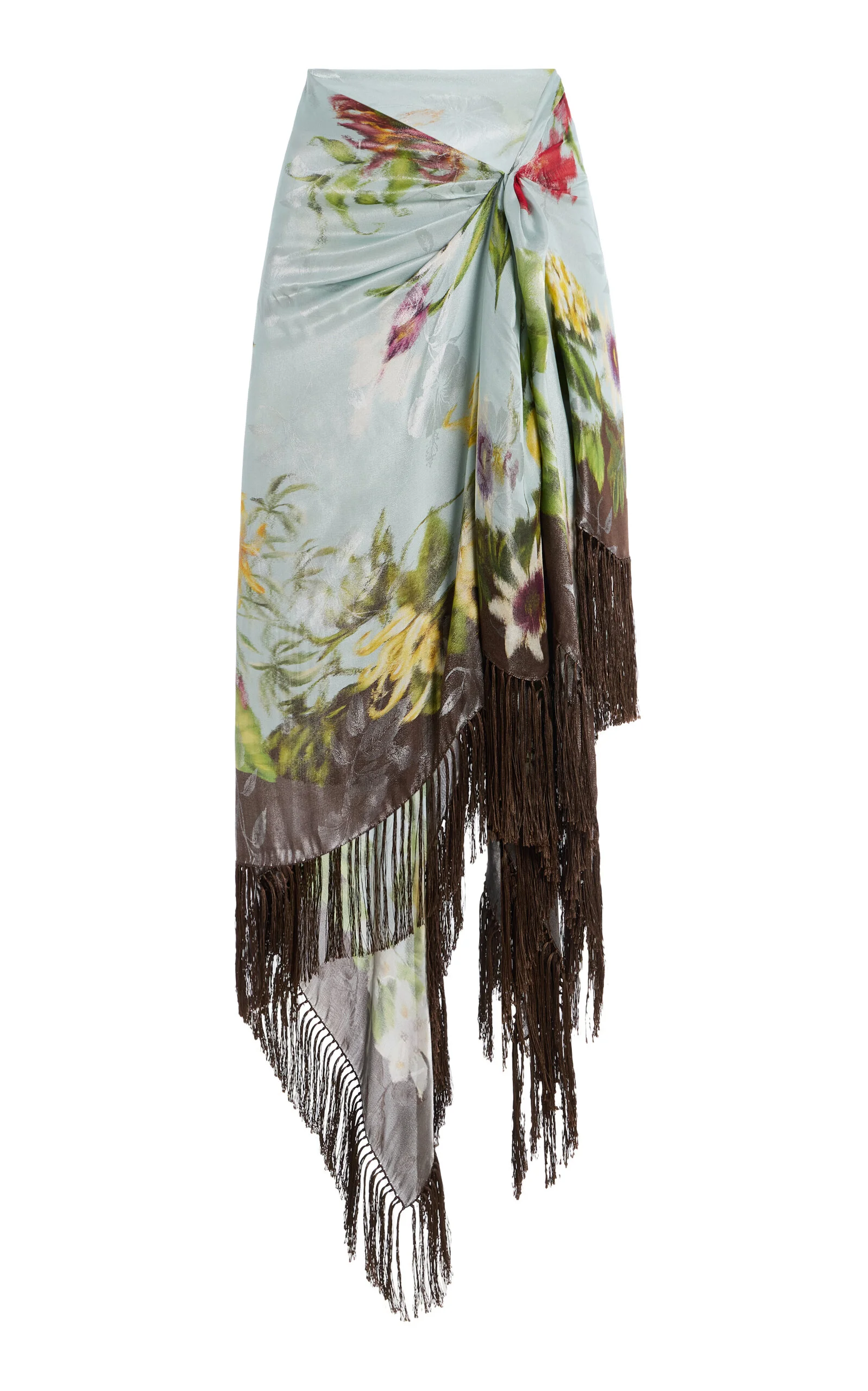 Fringed Metallic Midi Skirt multi - 1