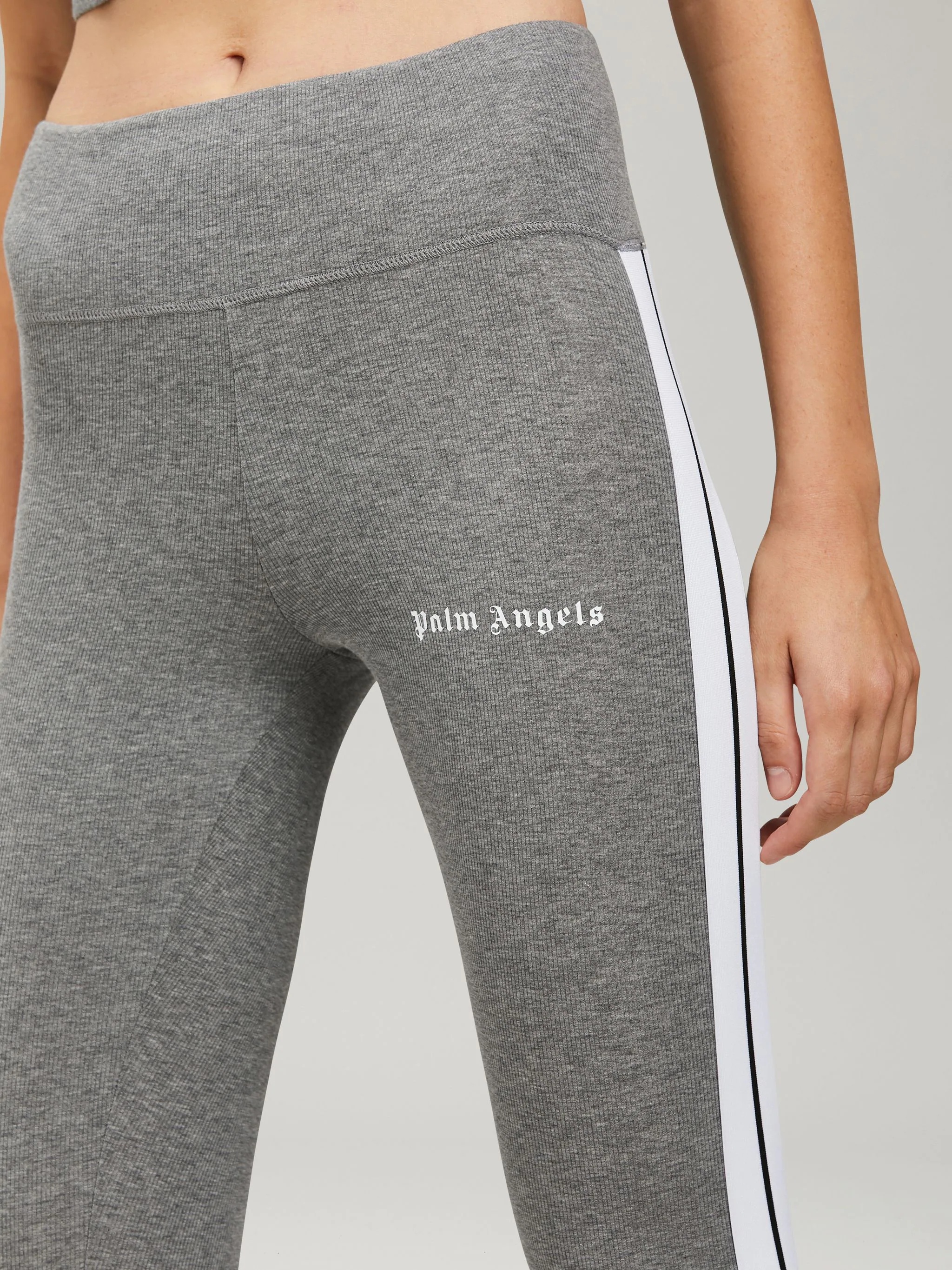 MELANGE GREY TRACK LEGGINGS - 6