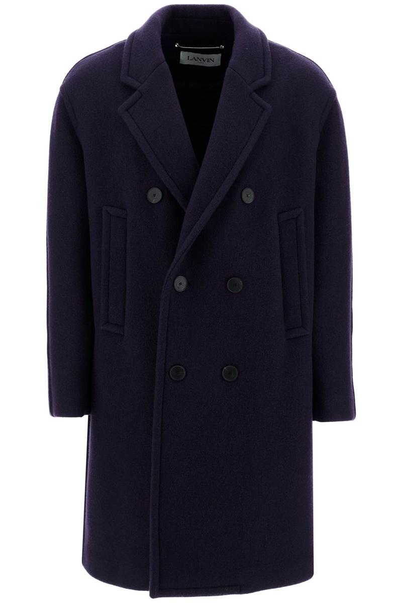 Lanvin Double-Breasted Heavy Wool Coat - 1