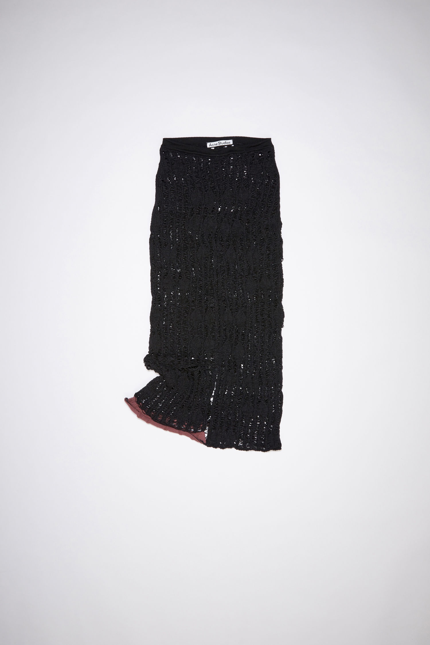 Ladder knit skirt - Black - 1