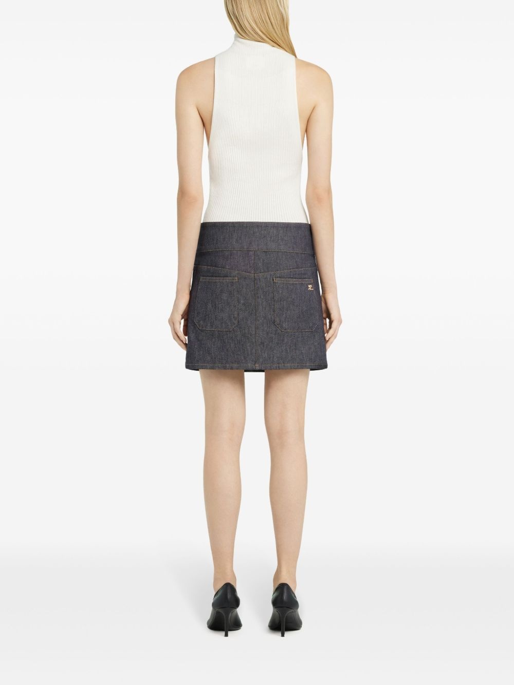 ribbed mock-neck tank top - 4