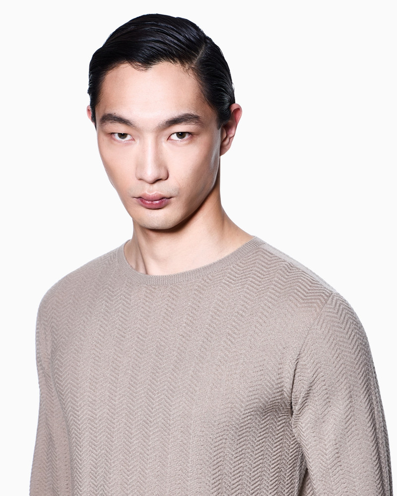 CHEVRON VIRGIN WOOL, CREW-NECK JUMPER 5