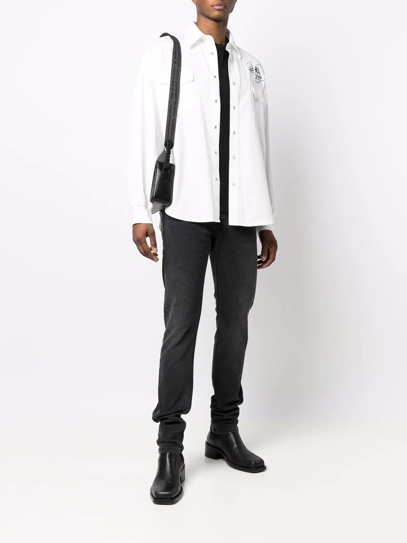 Alexander McQueen logo-embroidered skinny jeans outlook