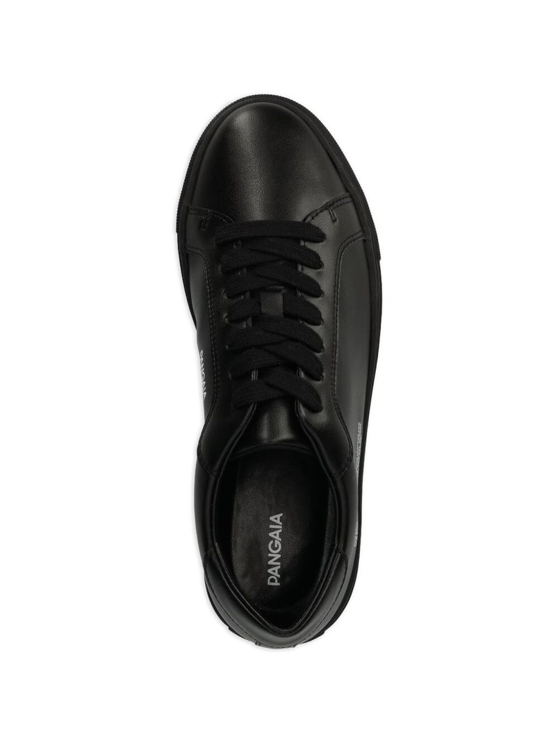 Grape leather lace-up sneakers 3