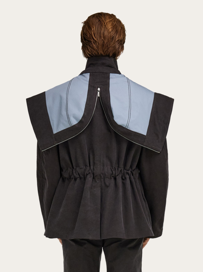 Cropped parka with hood 3
