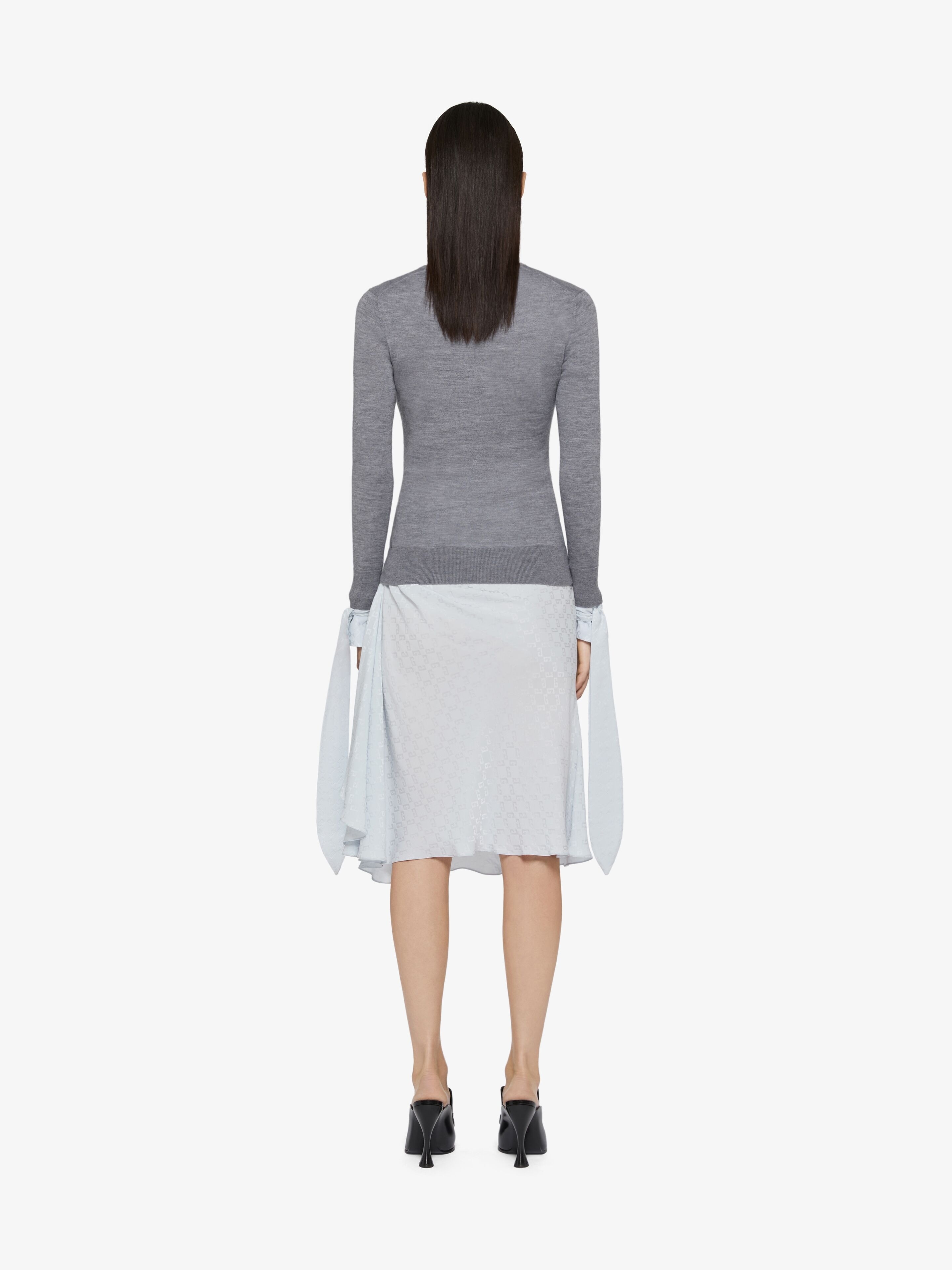 DRAPED SKIRT IN MONOGRAM 72 JACQUARD - 3