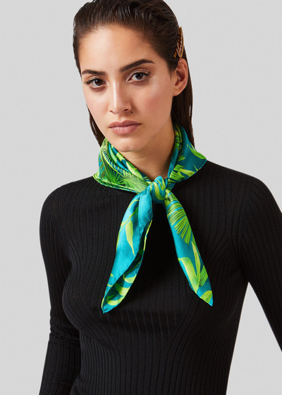 VERSACE Jungle Print Silk Foulard outlook