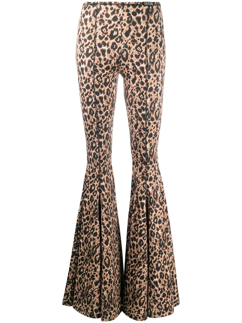 leopard print flared trousers  - 1