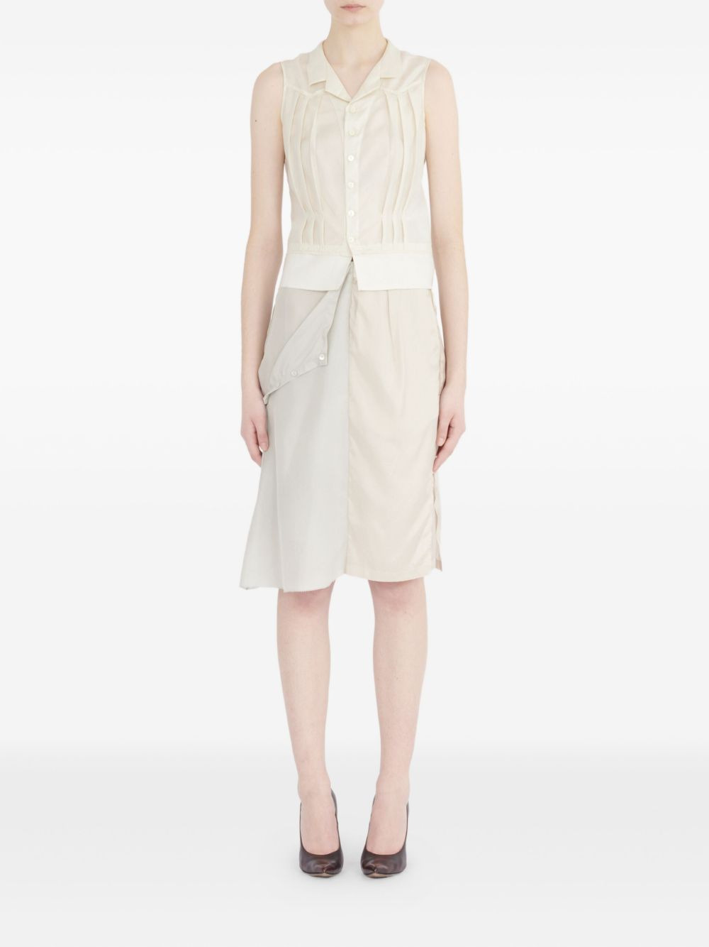 pleated sleeveless blouse - 2