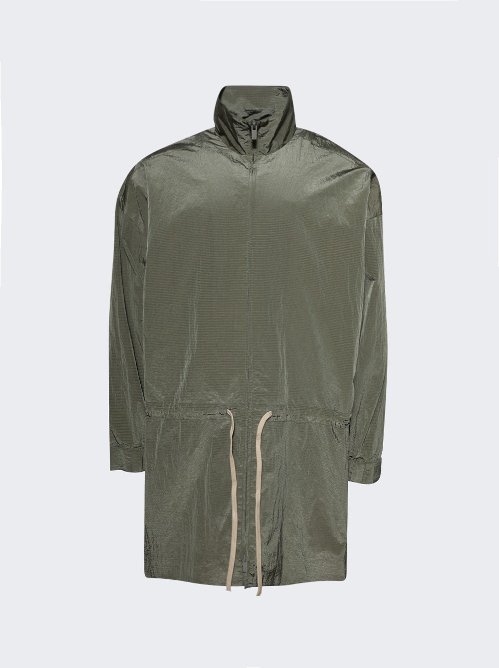 ESSENTIALS Ripstop Mockneck Anorak Military | thewebster