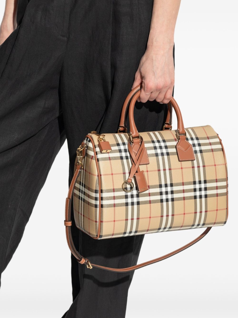 medium Check satchel bag - 2