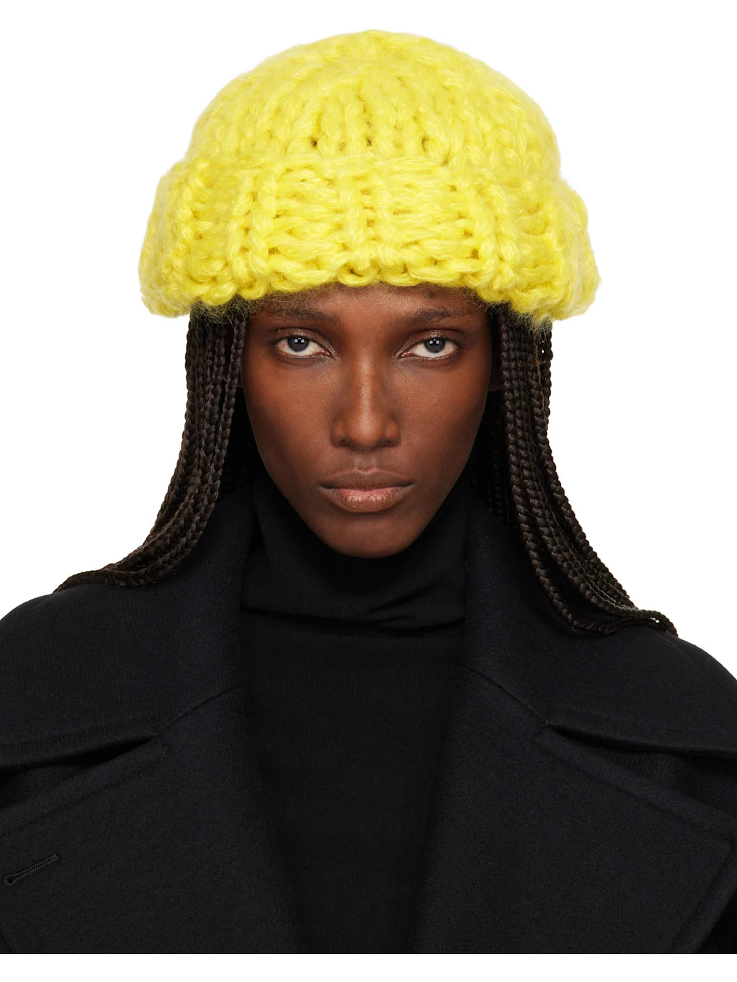 Yellow November Silk Mohair Beanie - 1