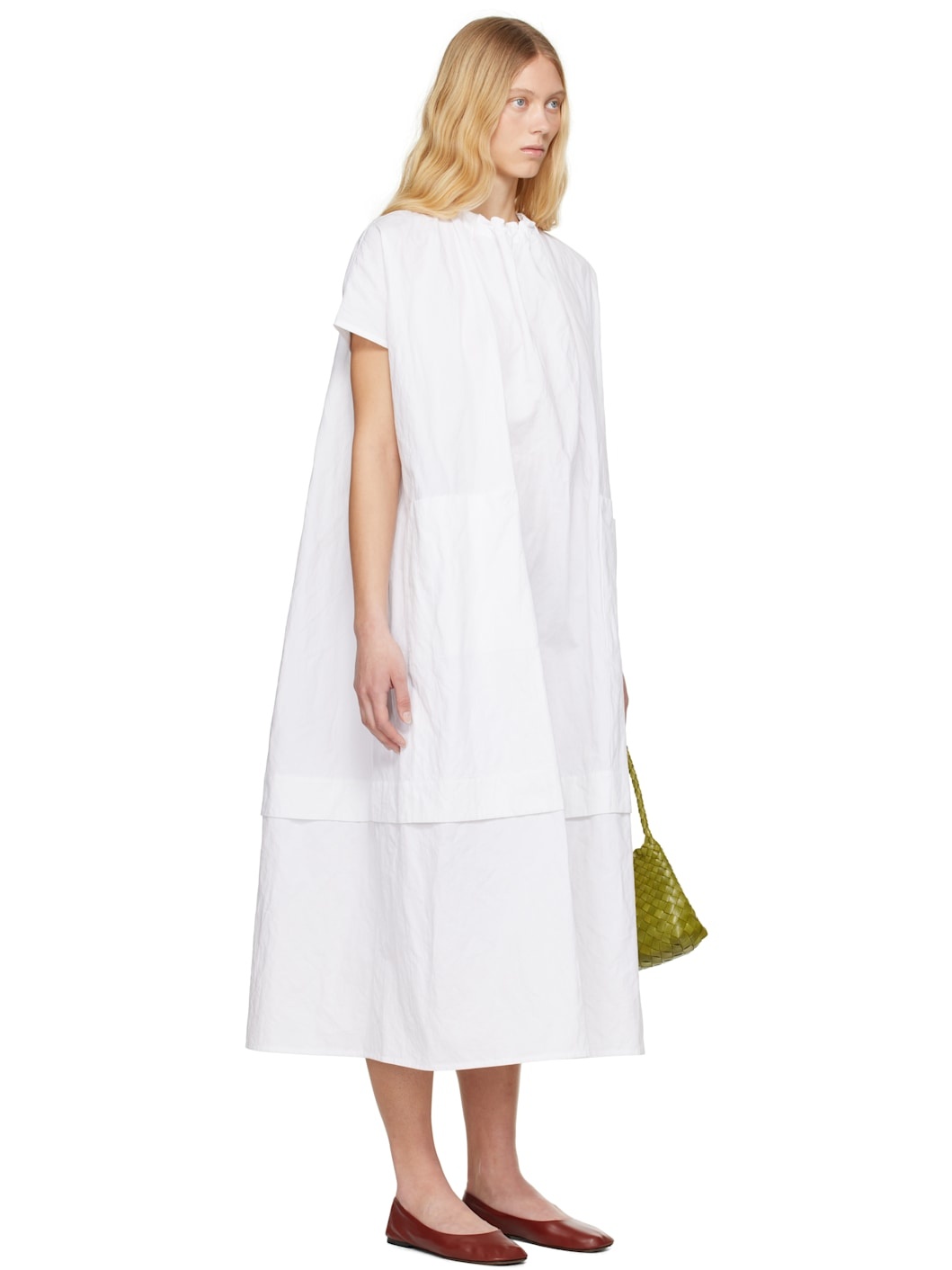 White 'The Poet' Midi Dress - 2