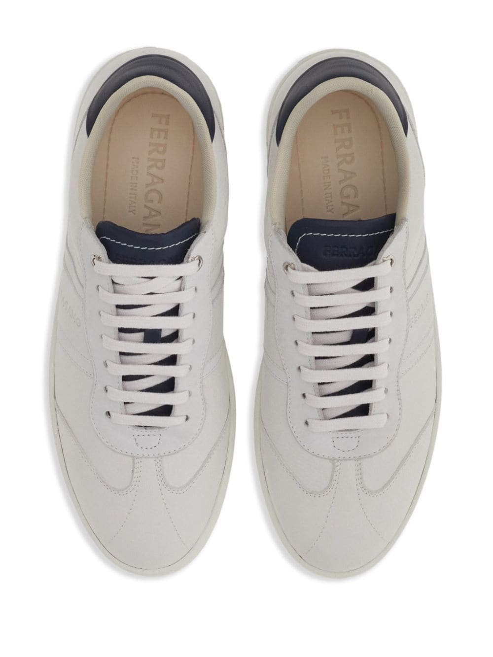 logo-debossed leather sneakers - 4
