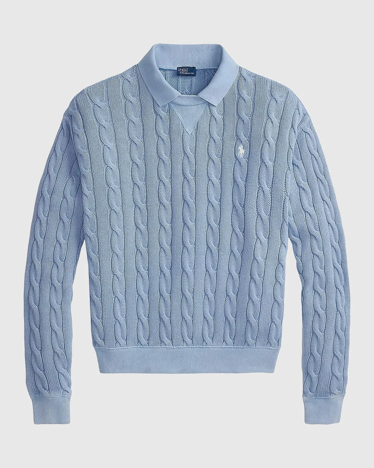 Cable-Knit Cotton Sweater - 1