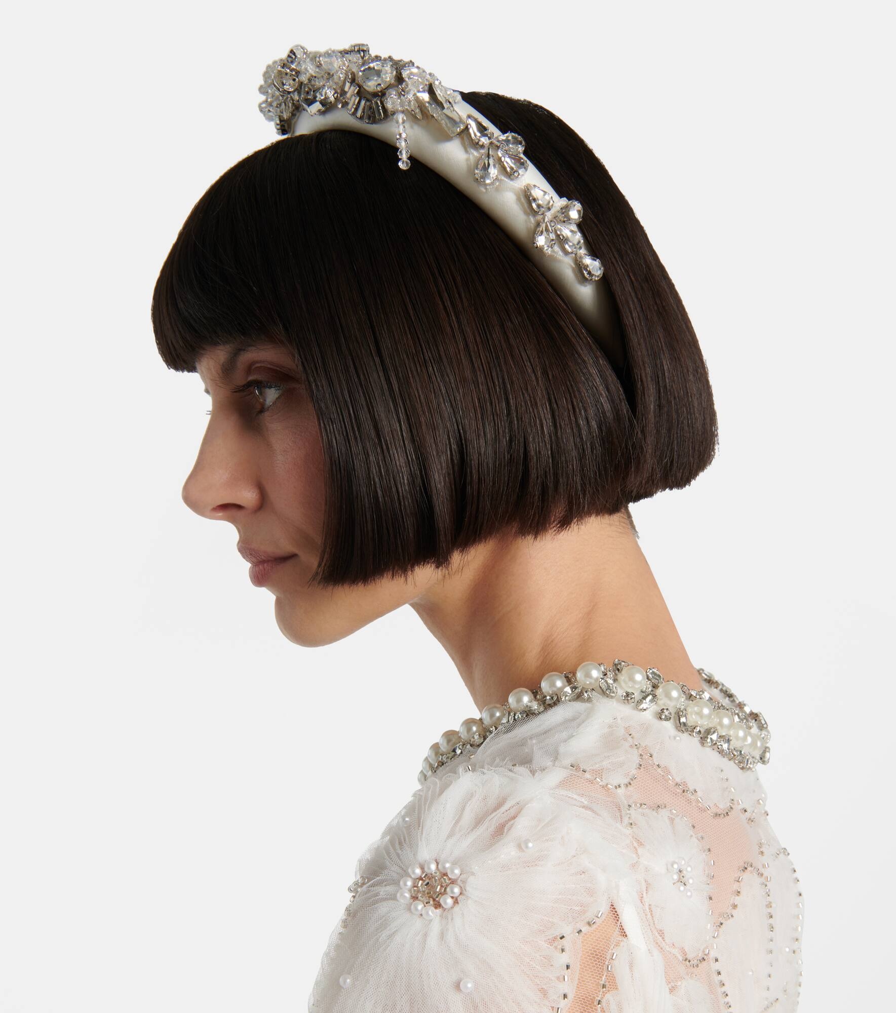 Embellished satin headband - 2