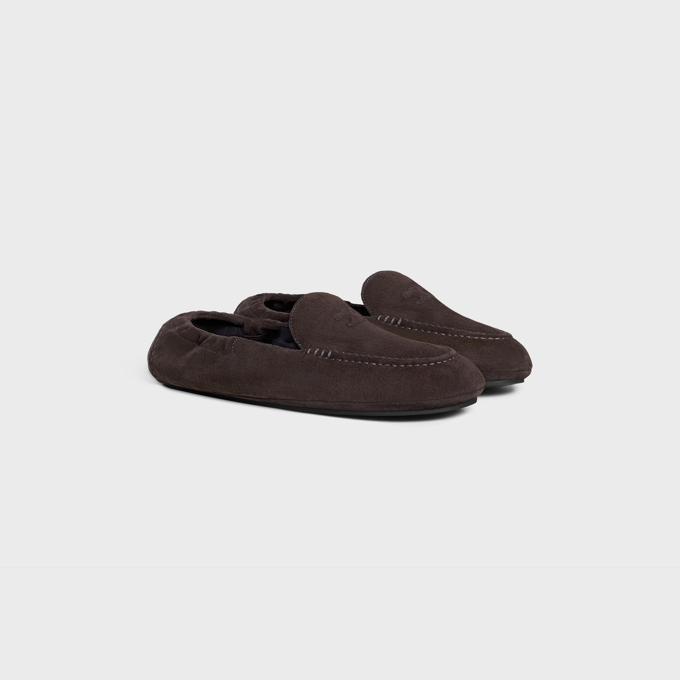 CELINE ADAM LOAFER WITH TRIOMPHE IN SUEDE CALFSKIN - 2
