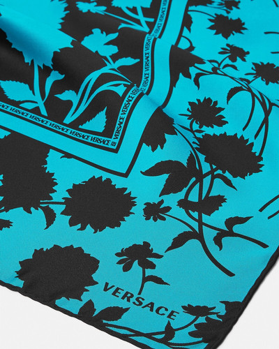 VERSACE Floral Silhouette Large Silk Foulard outlook