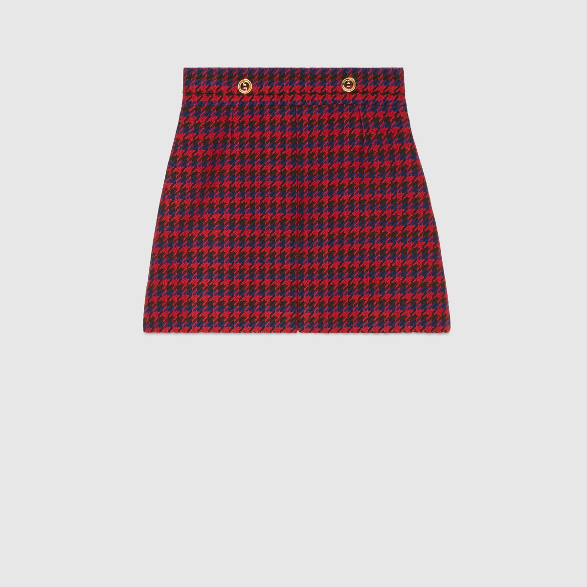 Houndstooth wool skirt - 1