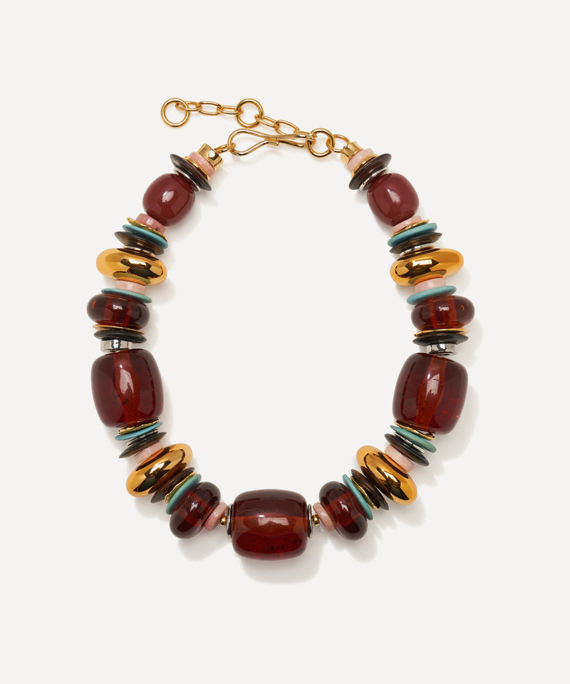 Gold-Plated Carmine Collar 1