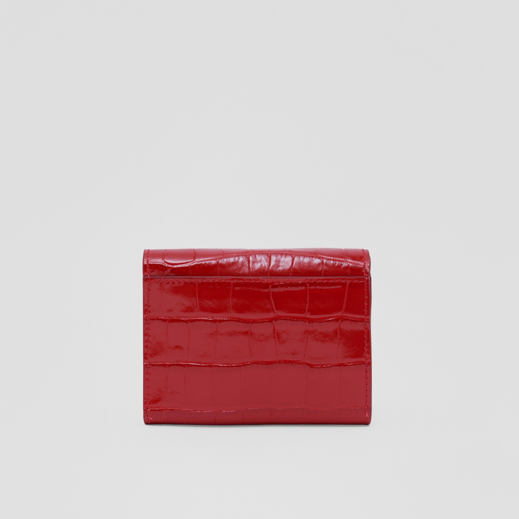Embossed Leather TB Compact Wallet - 5