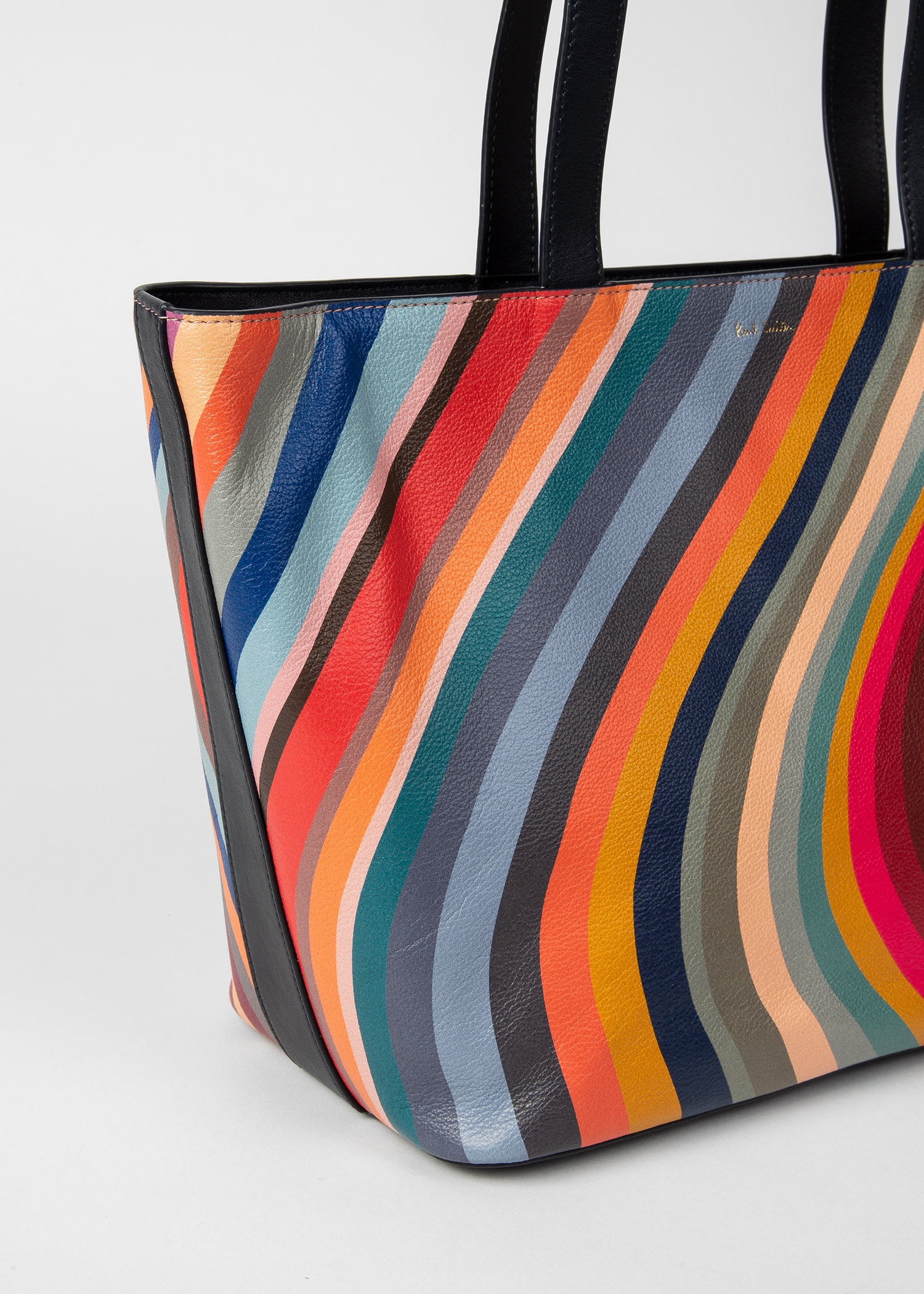 'Swirl' Leather Tote Bag - 4