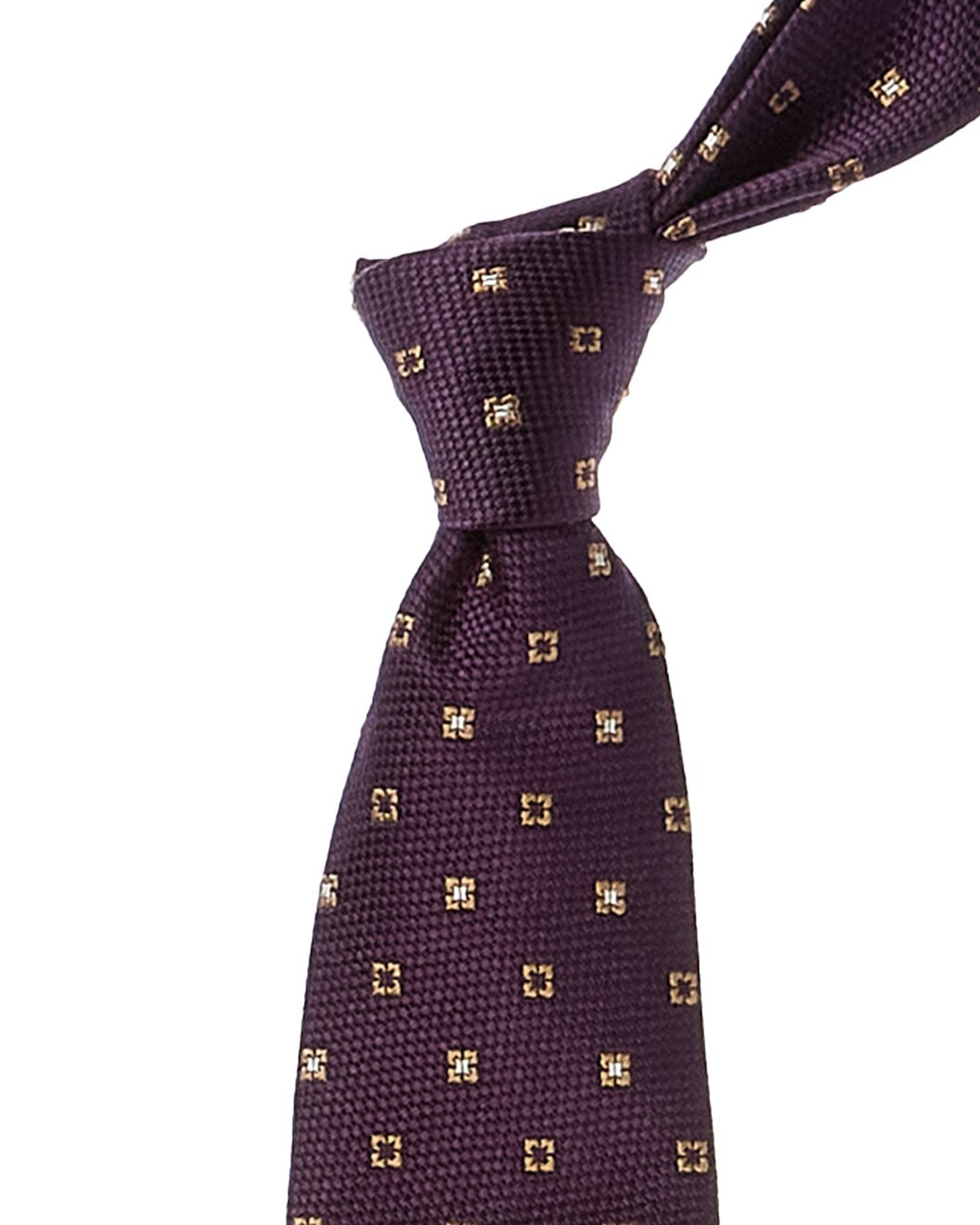 Brunello Cucinelli Purple Squares Silk Tie - 1