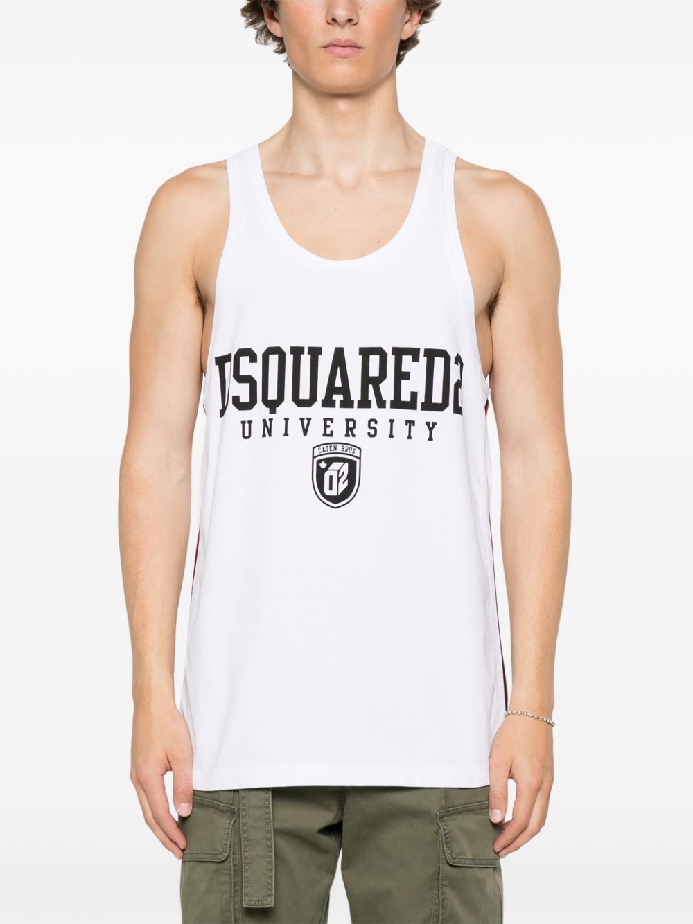 logo-print tank top - 2