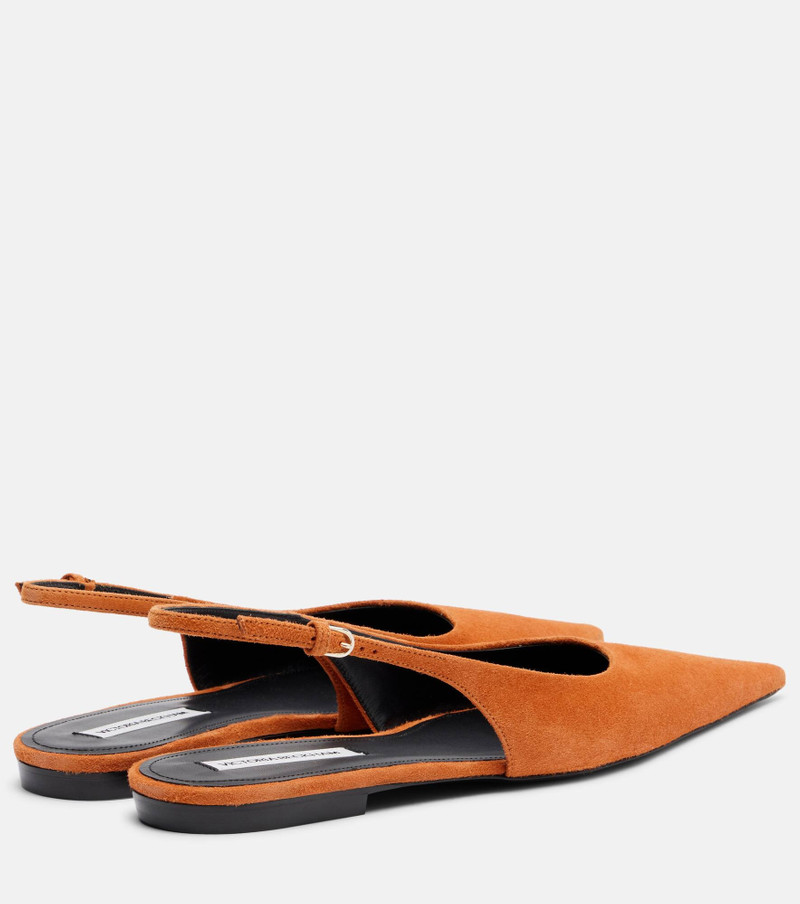 Victoria Beckham Suede slingback flats outlook