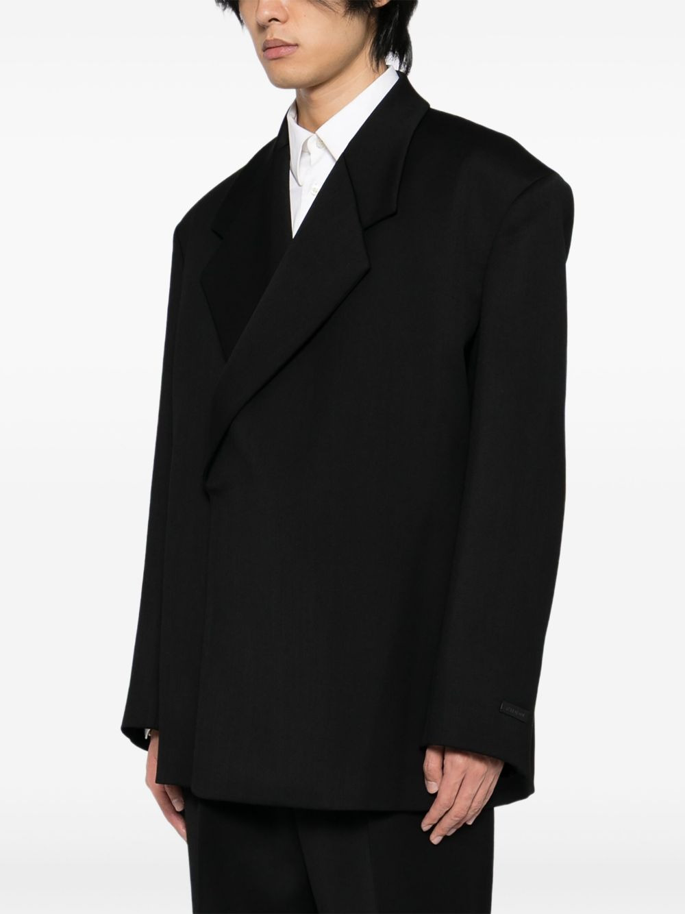 wool double-breasted blazer - 3