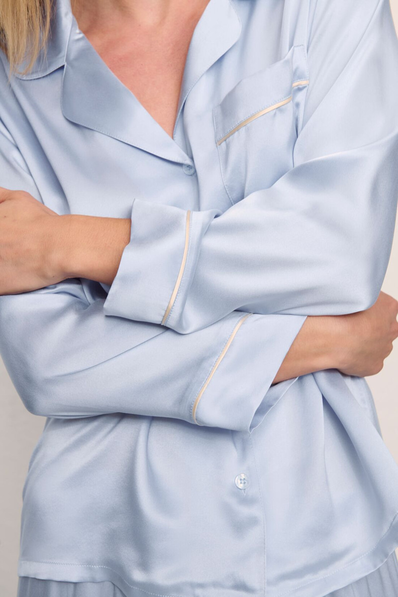 eberjey Inez Washable Silk Long PJ Set outlook