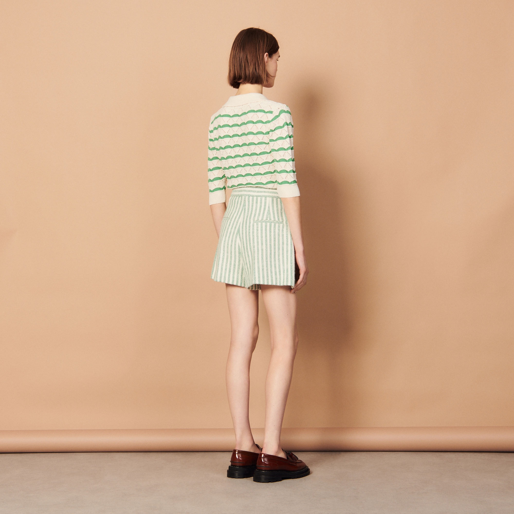 Wide striped shorts - 3