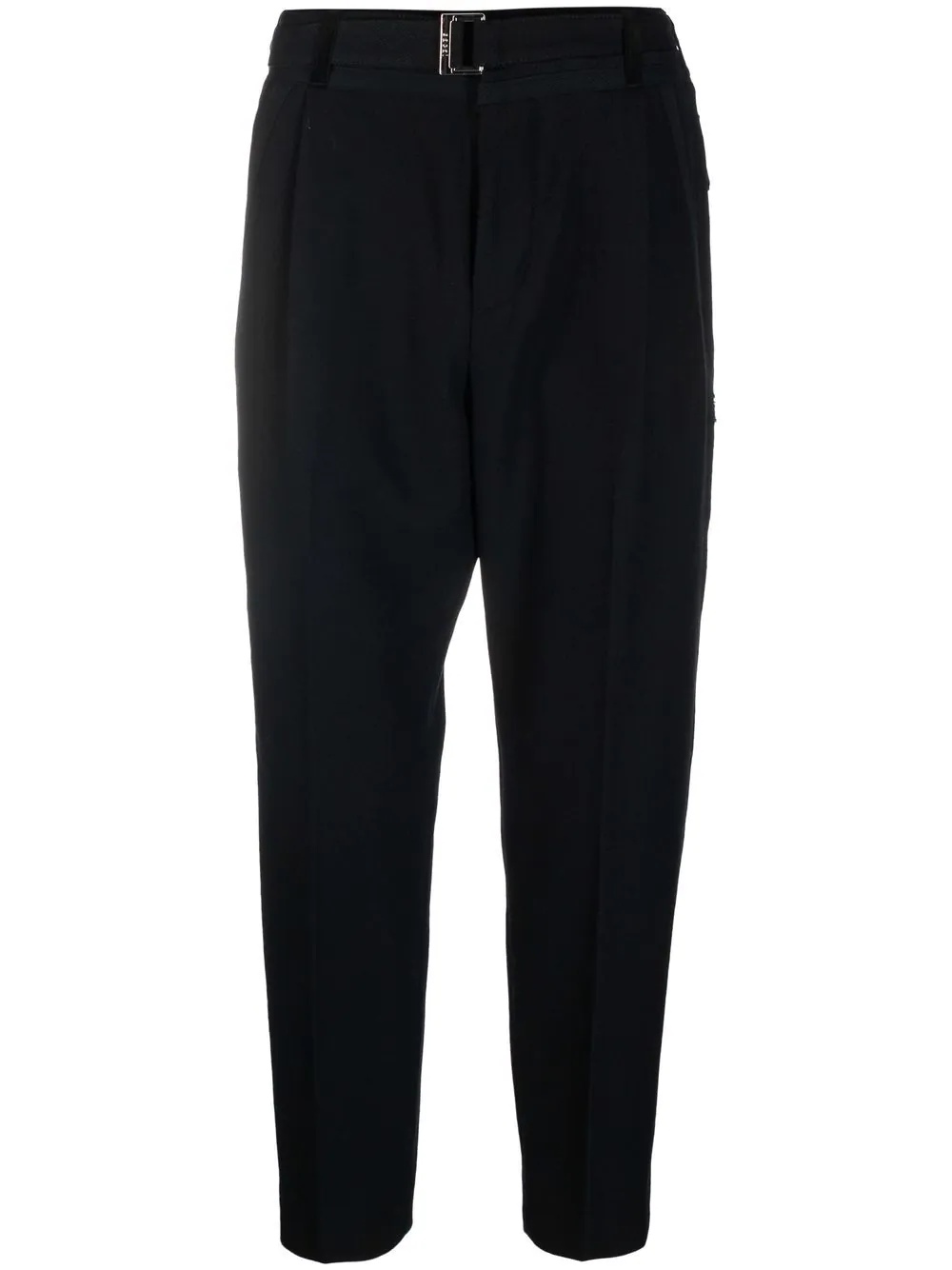 cropped tapered-leg tailored trousers - 1