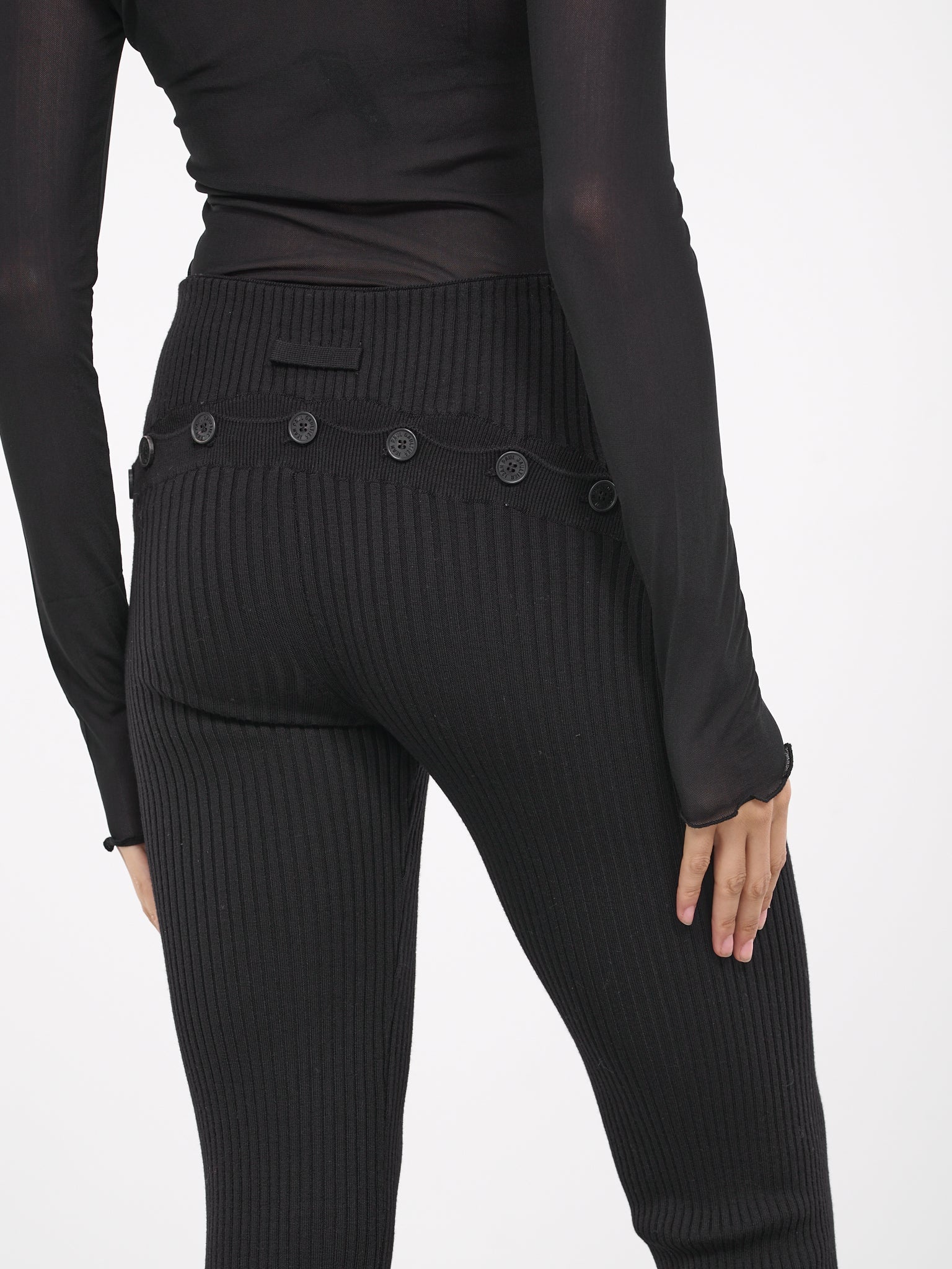 Buttoned Knit Pants - 4