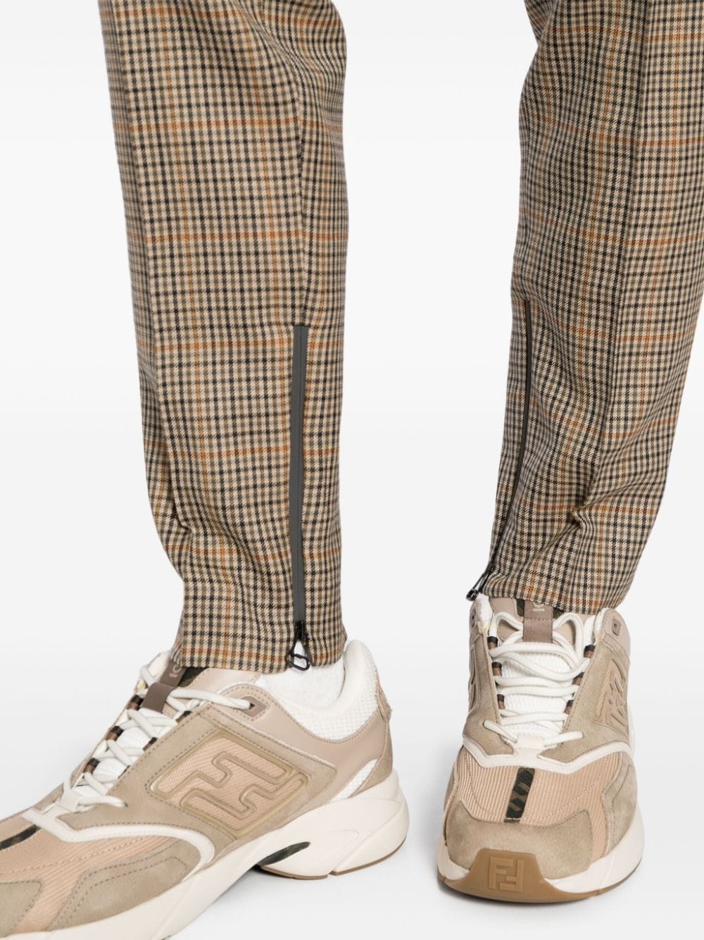 checked tapered trousers - 5