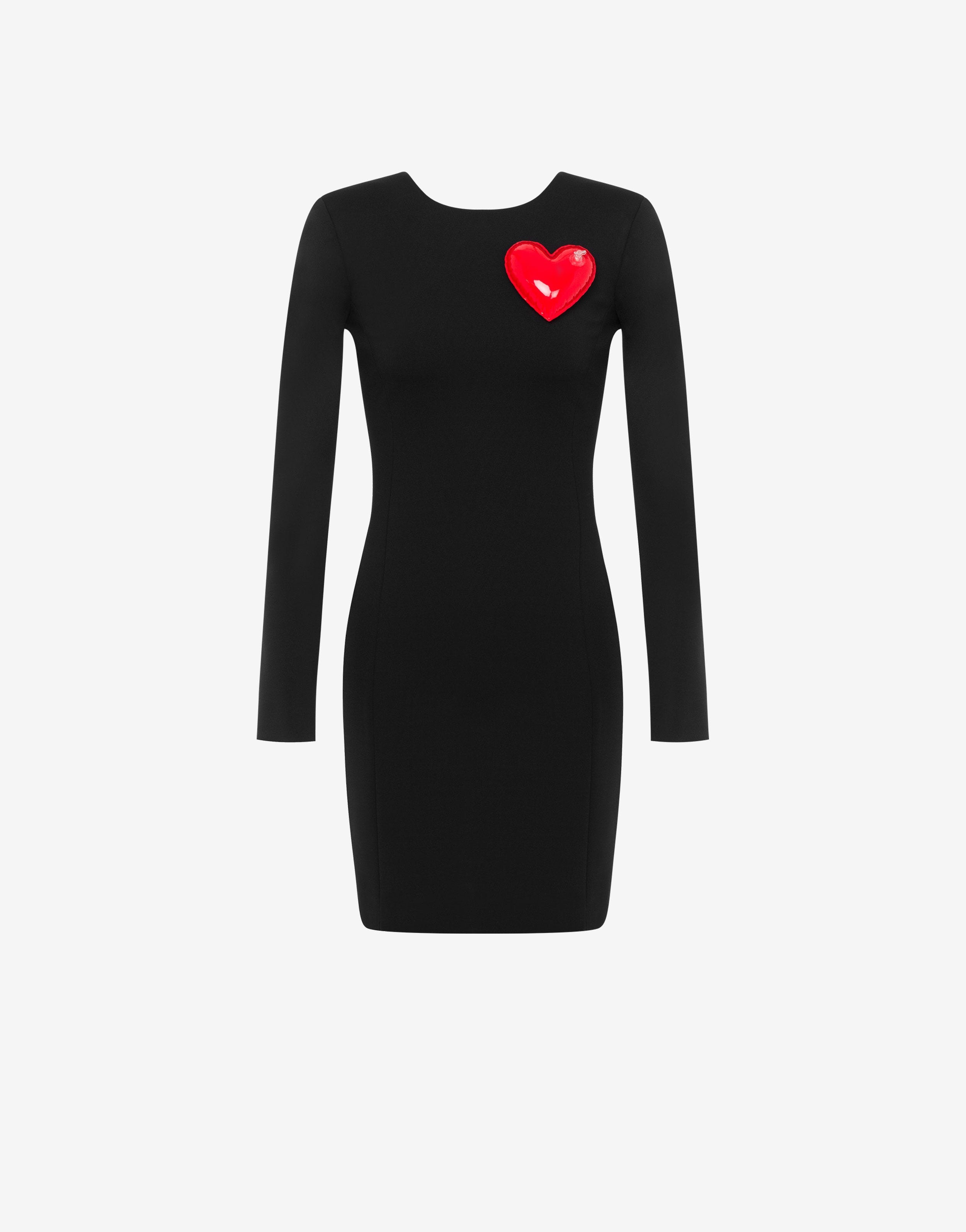 INFLATABLE HEART DOUBLE JERSEY DRESS - 1