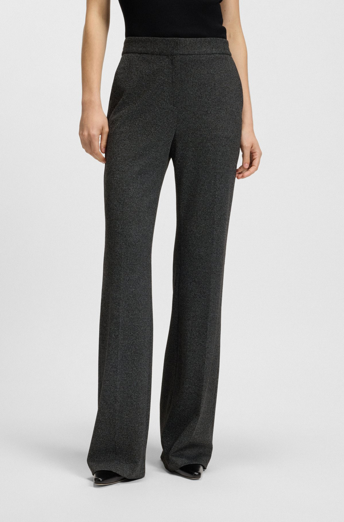 SLIM-FIT PANTS IN WOOL TWILL WITH STRETCH - 2