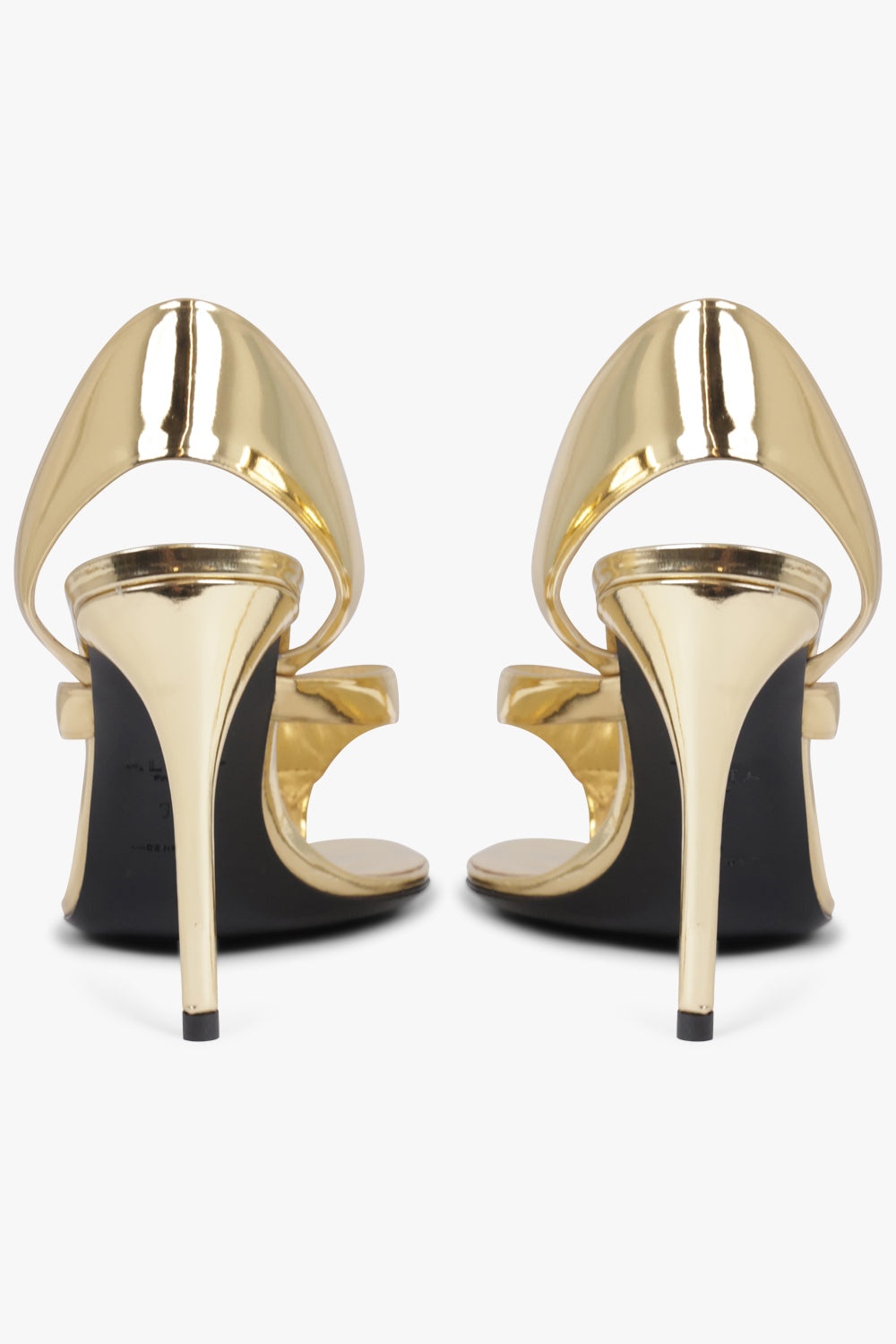 THONG 90MM SANDAL HEEL | MIRROR GOLD - 5