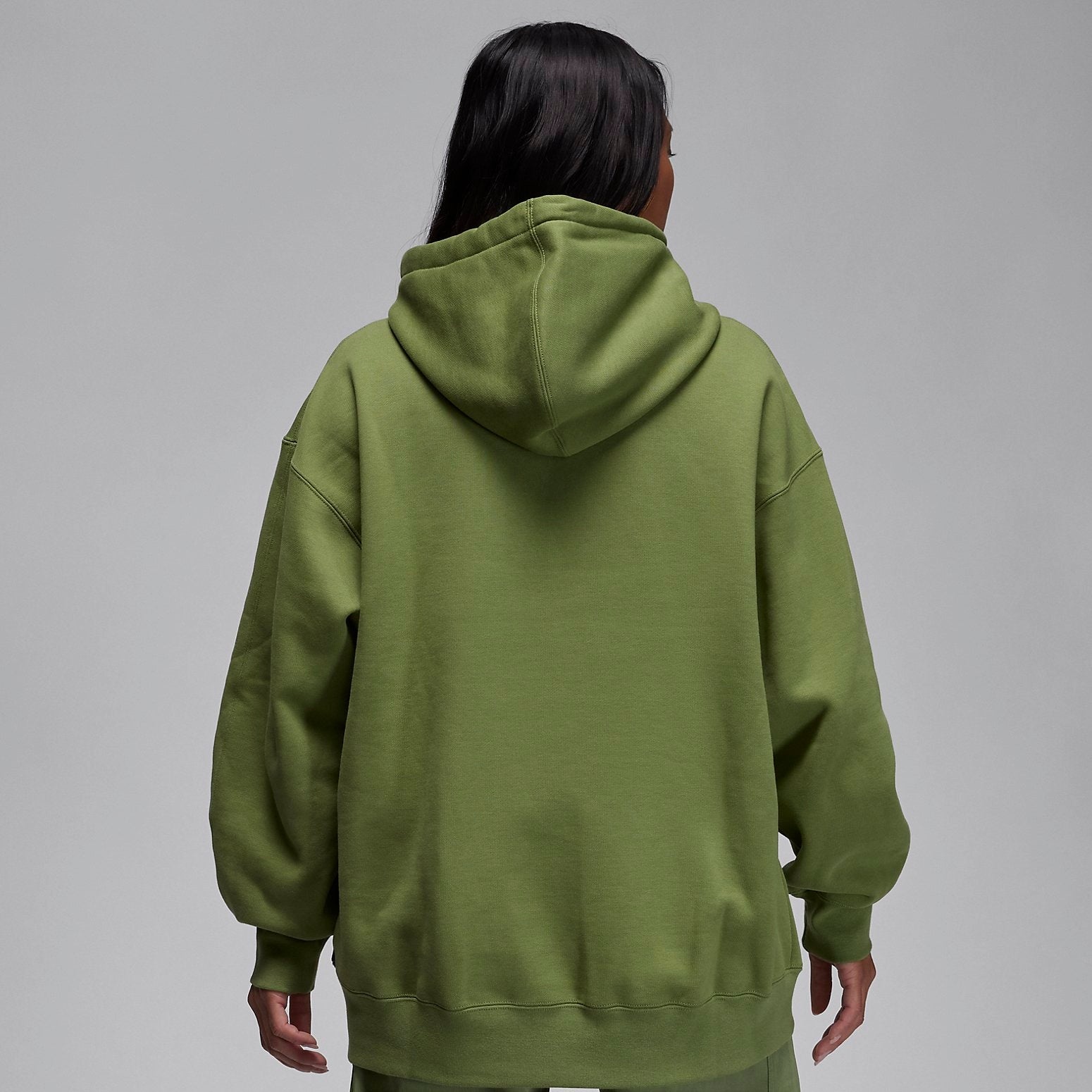 (WMNS) Air Jordan Flight Fleece Pullover Hoodie 'Sky J Light Olive' FB5111-340 - 6