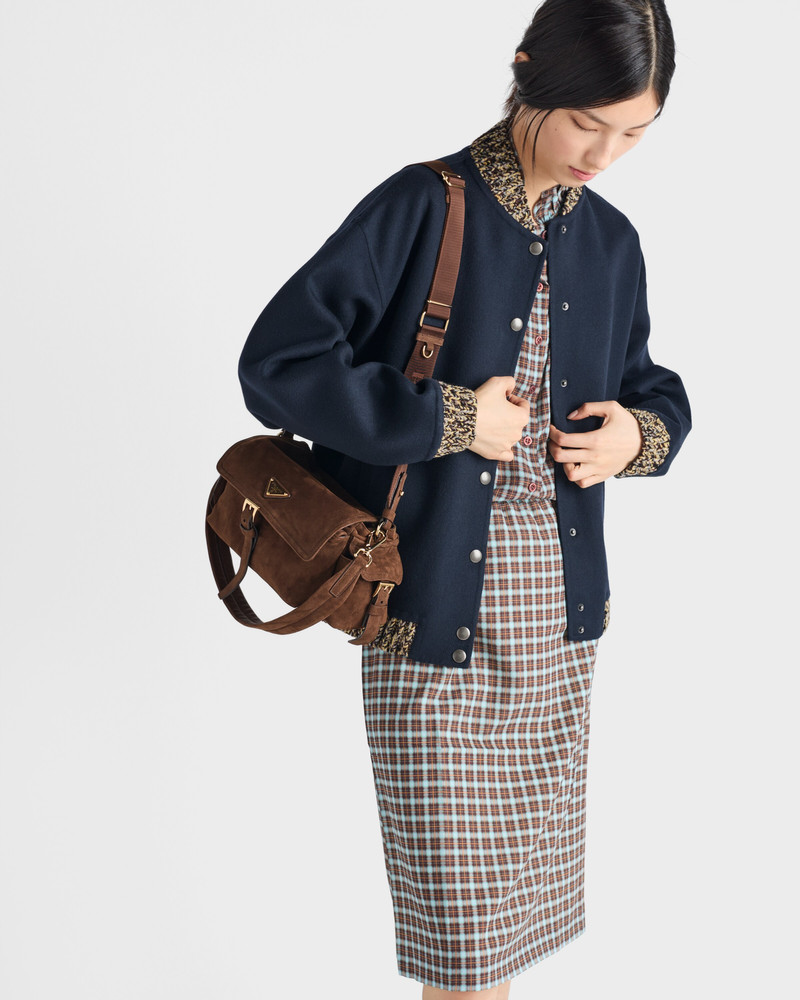 Checked stretch georgette skirt 6
